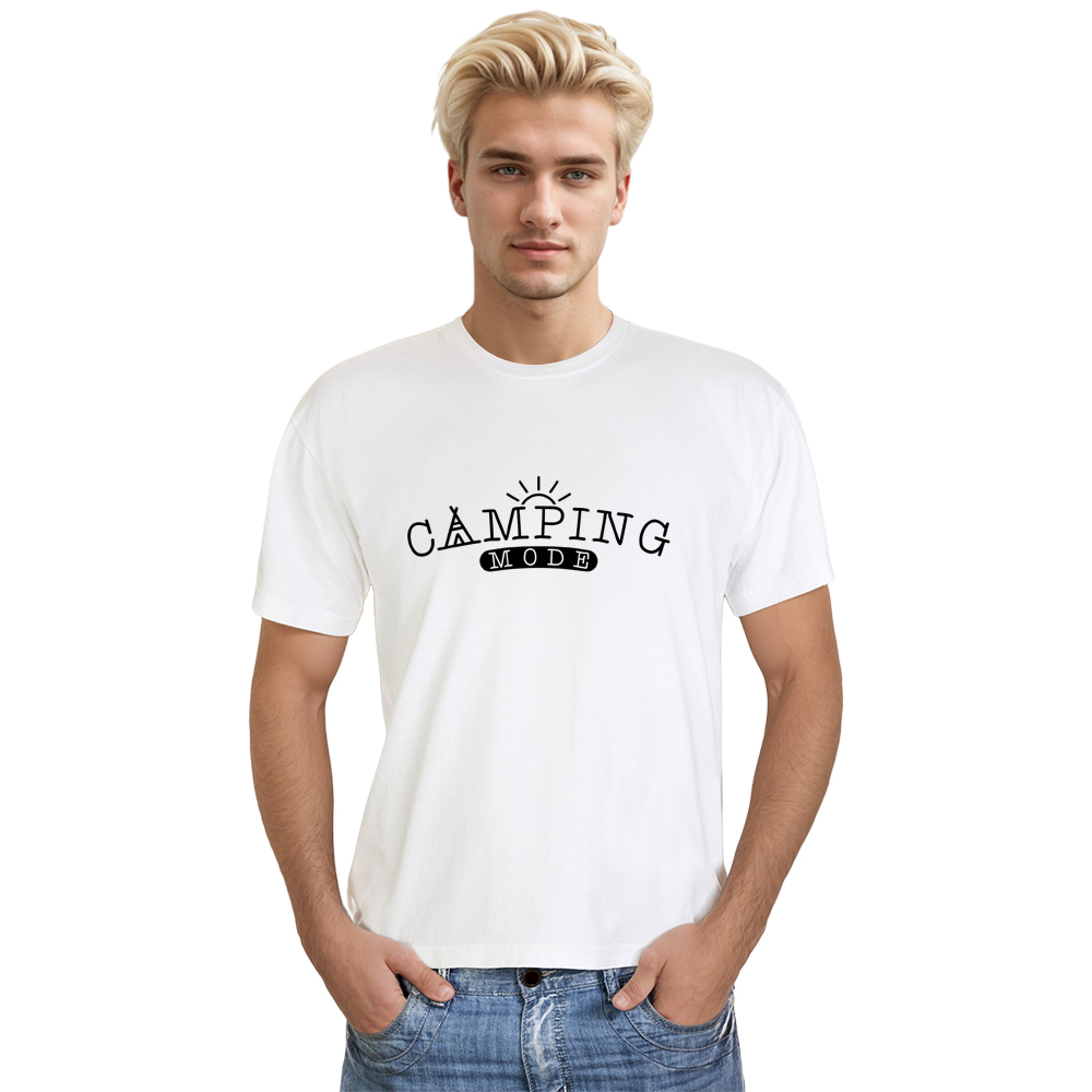 Adult Unisex Camping Mode White T-shirt Costume