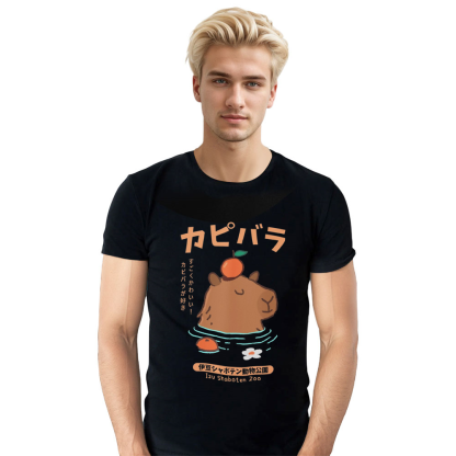 Adult Unisex Capybara Lover Black T-shirt