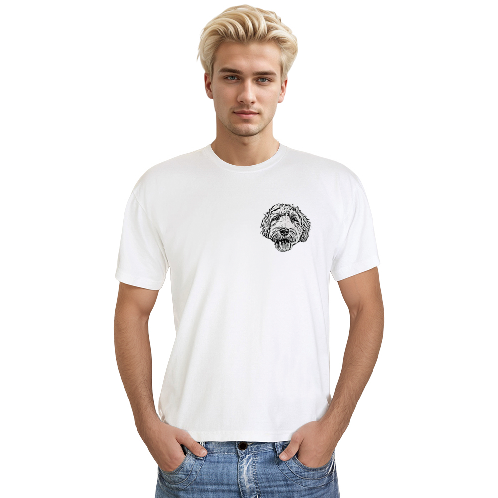 Adult Unisex Little Dog Pet Lover White T-shirt Costume