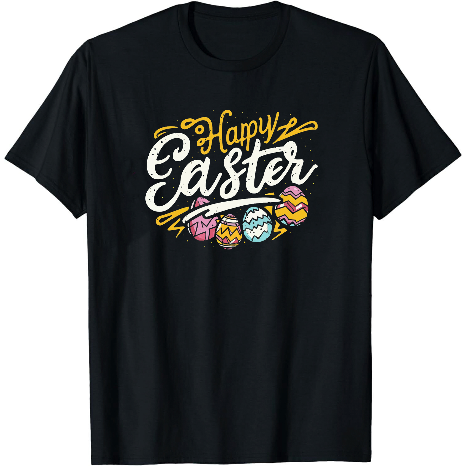 Adult Easter Egg Black Short Sleeve T-shirt Outfits Top Costume