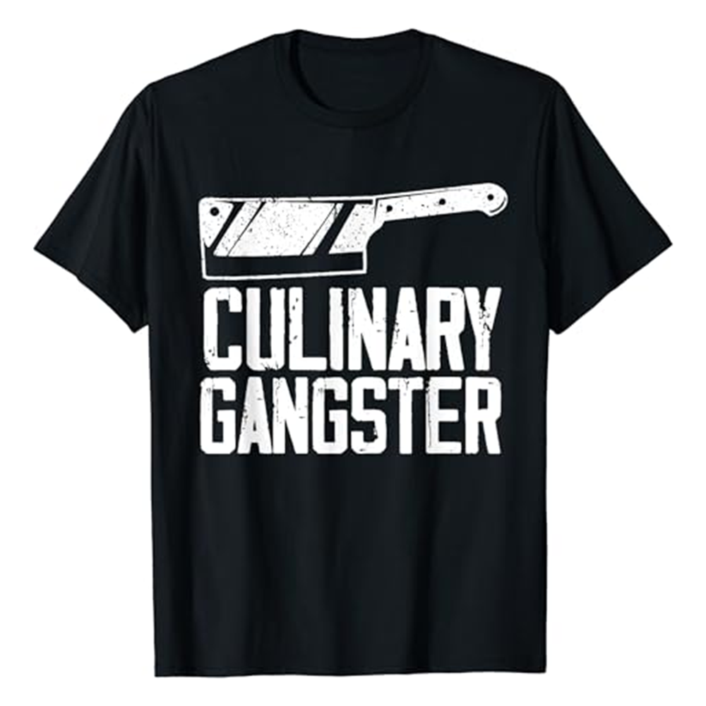 Adult Unisex Funny Chef Art Food Lover Black Short Sleeve T-shirt Costume