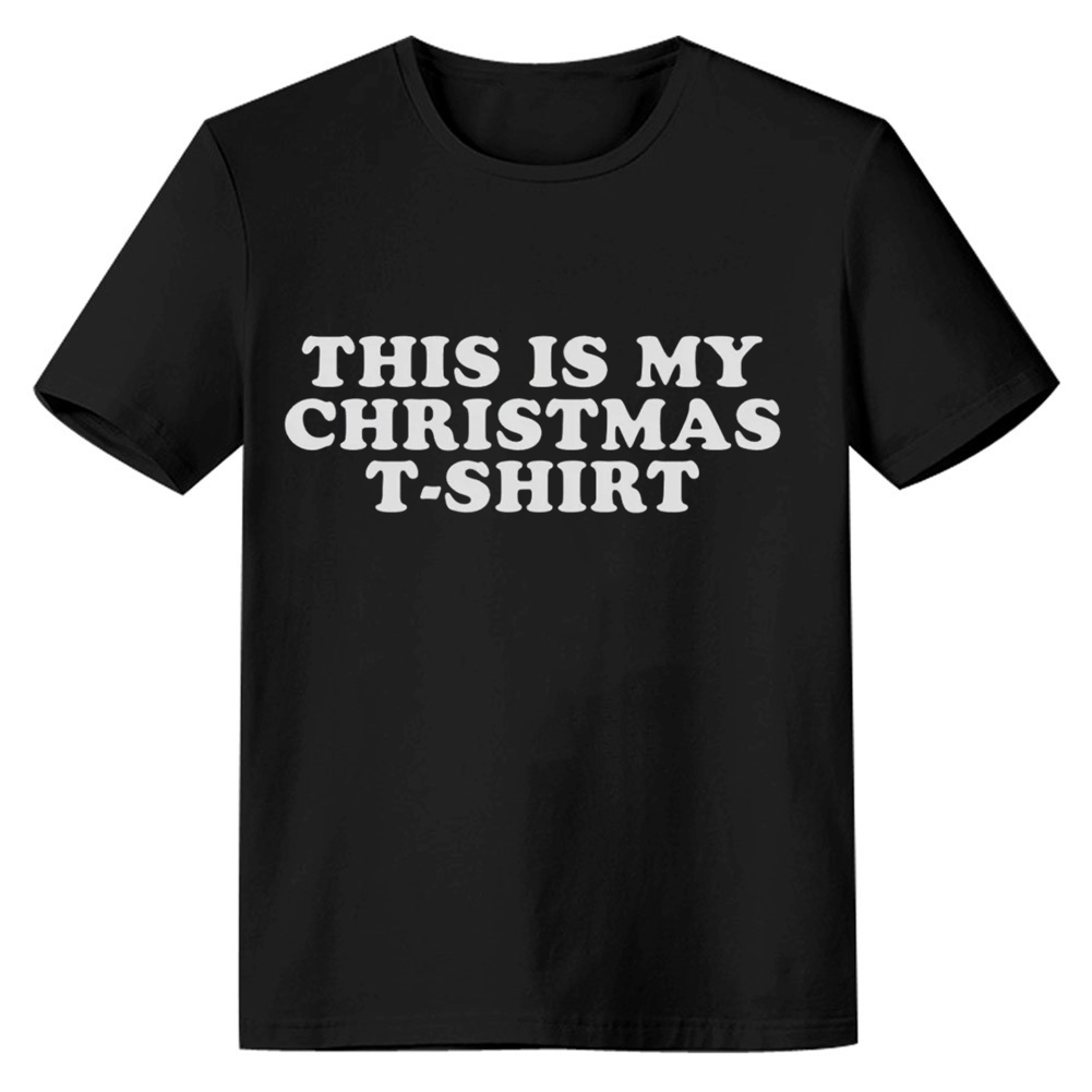 Adult Unisex Festival This Is My Christmas Xmas Black T-shirt Costume