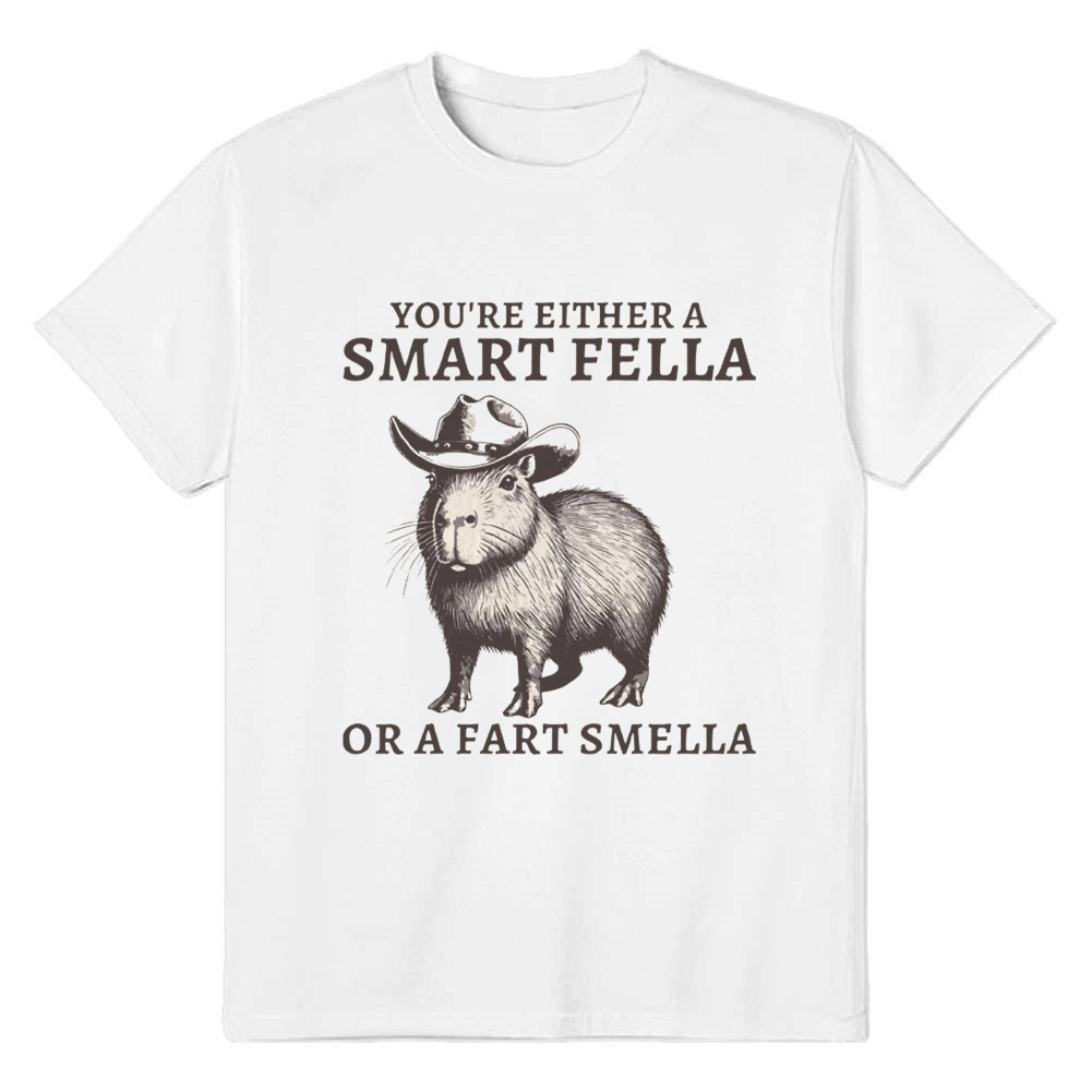 Adult Unisex Retro Capybara 90s Animals Lover White T-shirt
