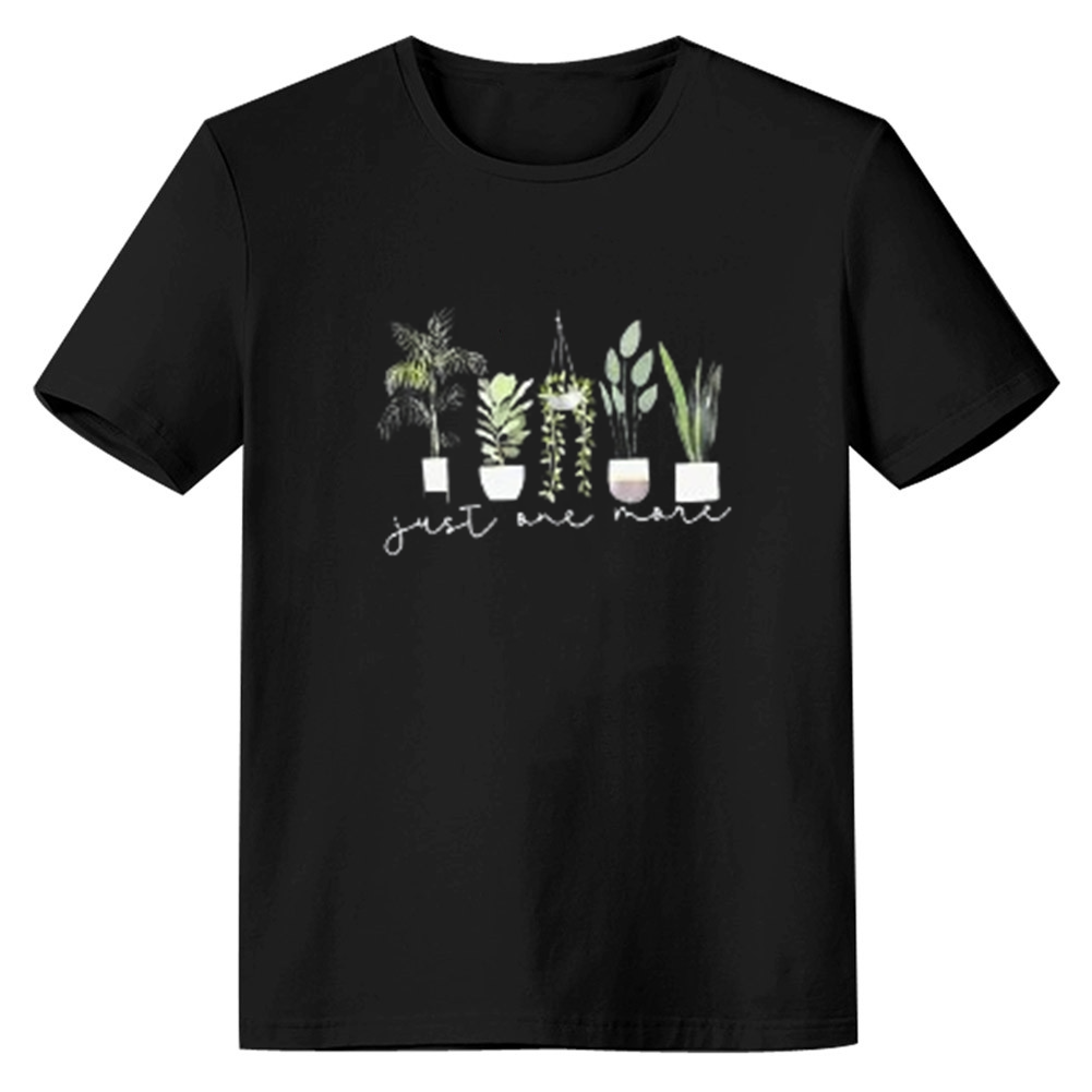 Adult Unisex Just One More Plant Nature Lover Black T-shirt Costume