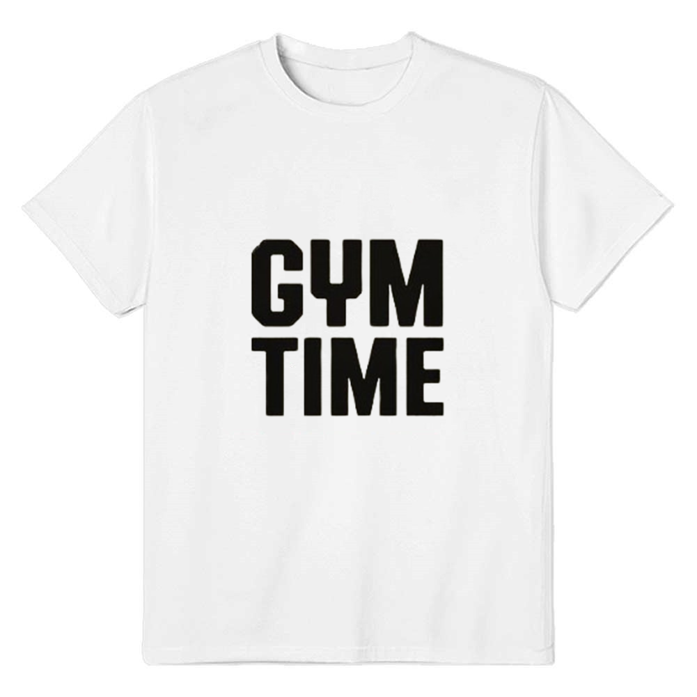 Adult Fitness Gym Time Workout Sport White T-shirt Costume