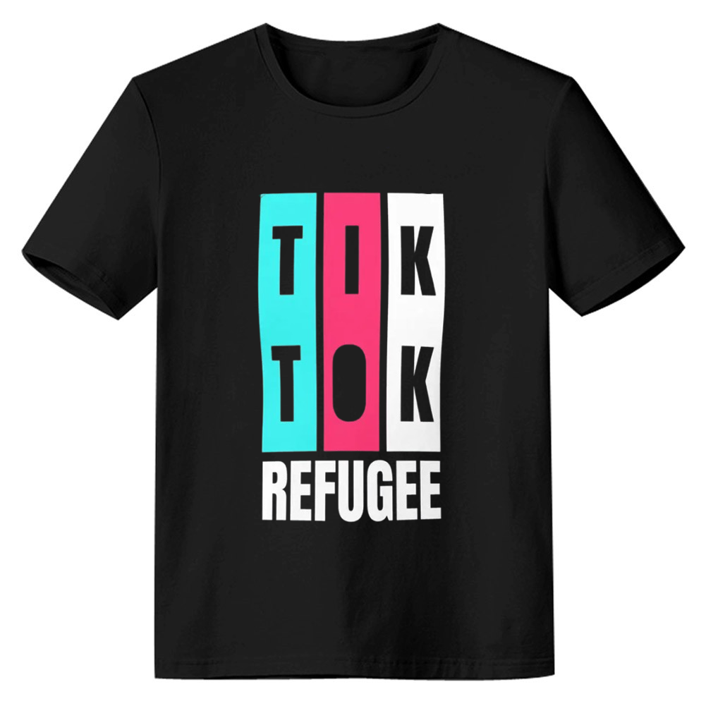 TikTok Refugee Soft Black T-shirt