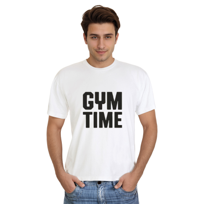 Adult Fitness Gym Time Workout Sport White T-shirt Costume