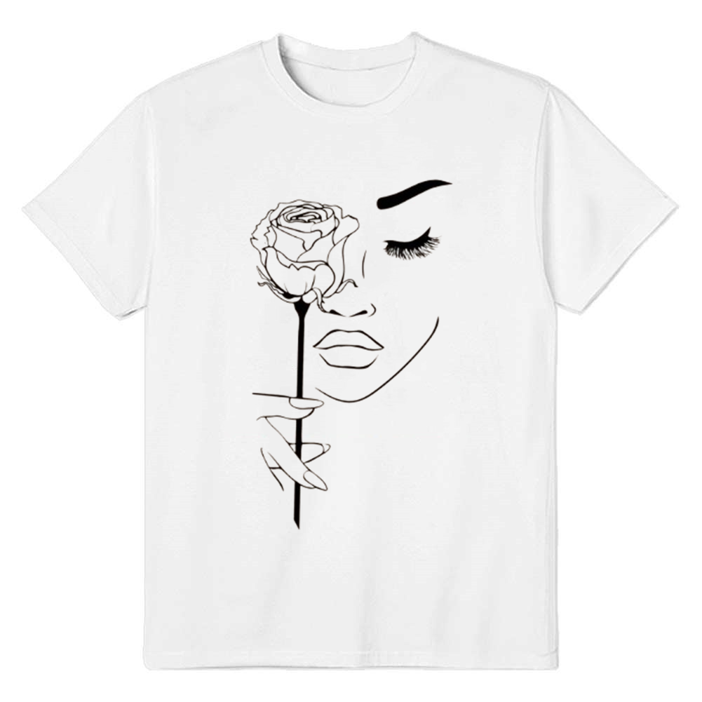 Adult Women Summer Daily White T-shirt Costume