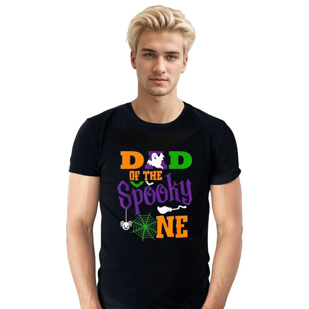 Adult Man Family Dad Spooky One Halloween Black T-shirt Costume