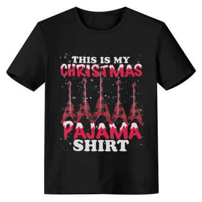 Adult Unisex Festival Christmas Xmas Black  Pajama T-shirt Costume