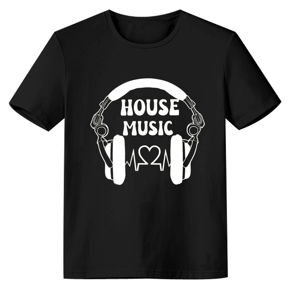 Adult Unisex DJ House Music Festival Black Lover T-shirt Costume