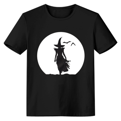 Adult Unisex Wicked Witch Halloween Black T-shirt Costume