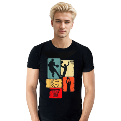 Adult Unisex Basketball Player Boys Girls Basketball Lover Black T-shirt Costume