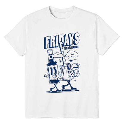 Adult Unisex Guitar White Music Lover T-shirt