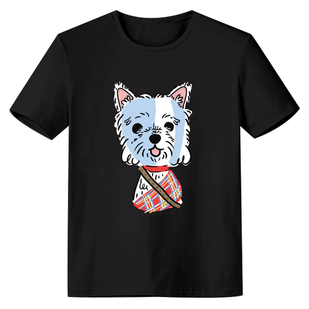 Braveheart Westie Cute Dog Pet Animals Lover Black T-shirt