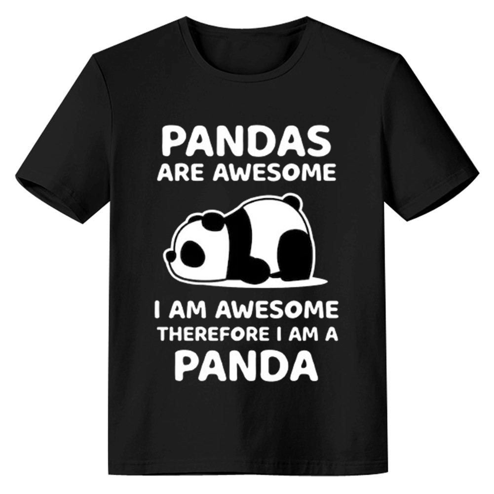 Adult Unisex Wild Animals Panda Lover Black T-shirt Costume