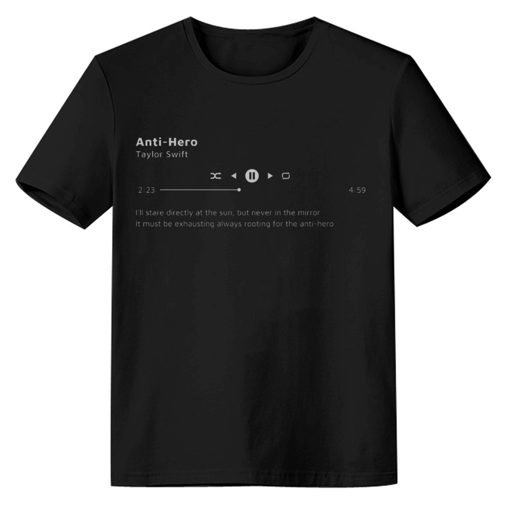 Adult Unisex Favourtie Song Music Festival Black T-shirt Costume