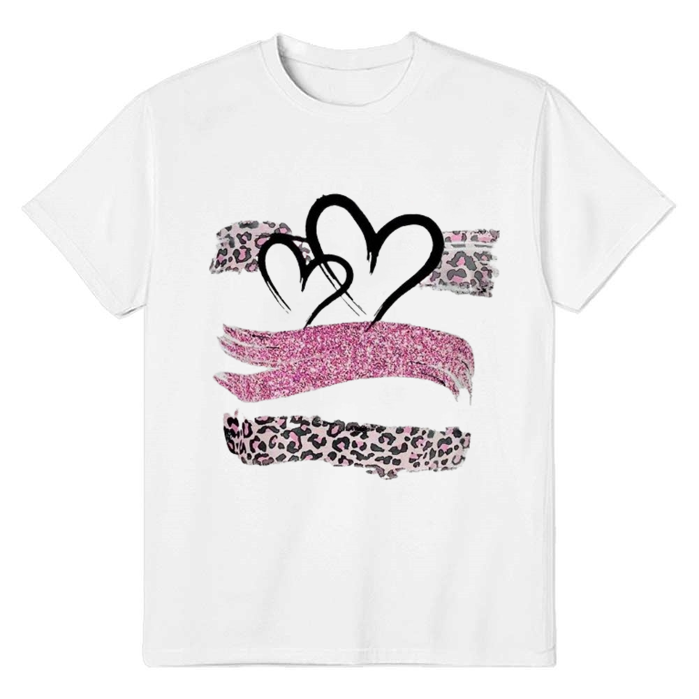 Adult Women Heart Summer White T-shirt Costume