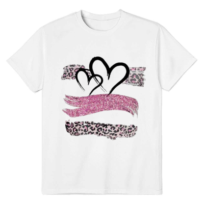 Adult Women Heart Summer White T-shirt Costume
