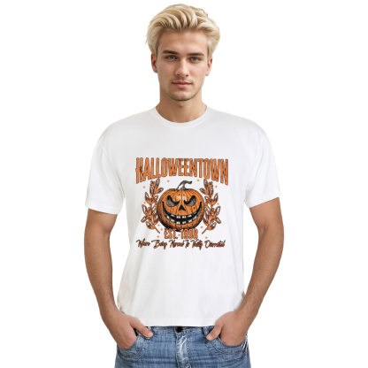 Adult Unisex Halloween 1998 Pumpkin White T-shirt Costume