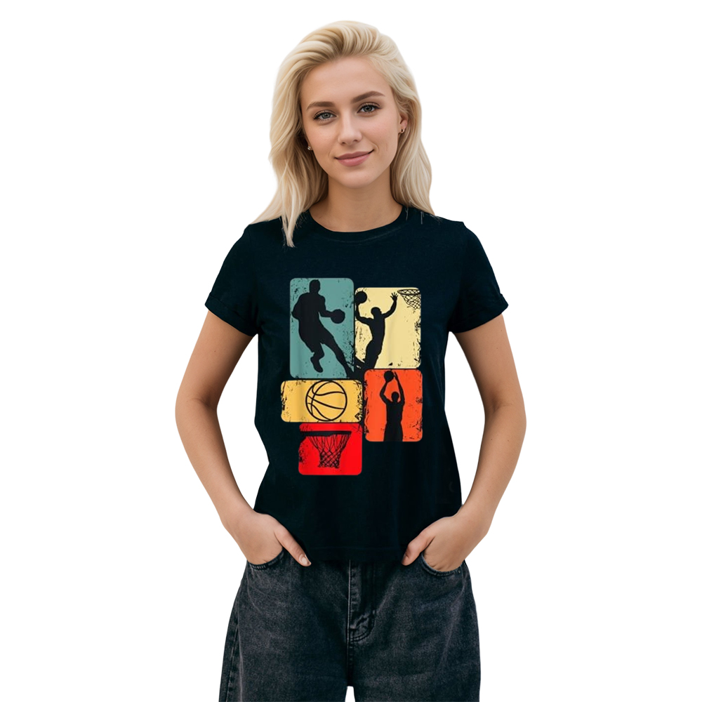 Adult Unisex Basketball Player Boys Girls Basketball Lover Black T-shirt Costume