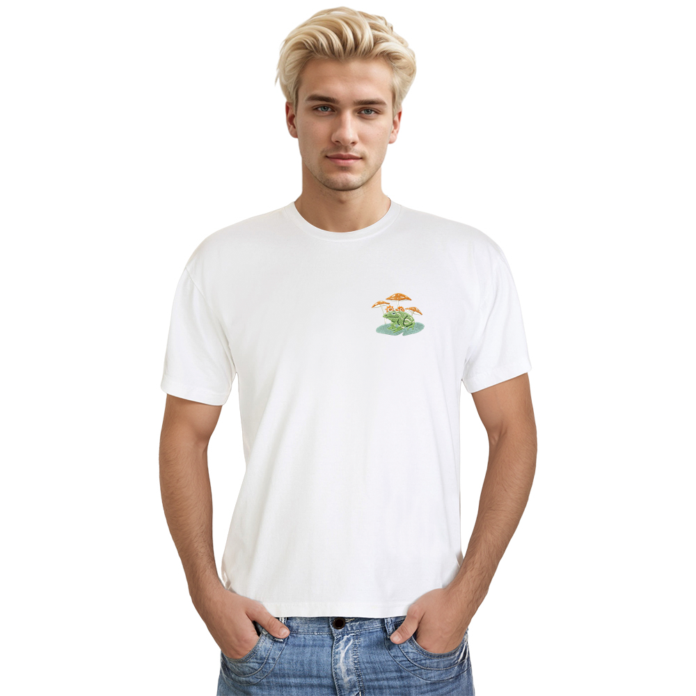 Adult Unisex Frog Mushroom Animals Lover White T-shirt Costume