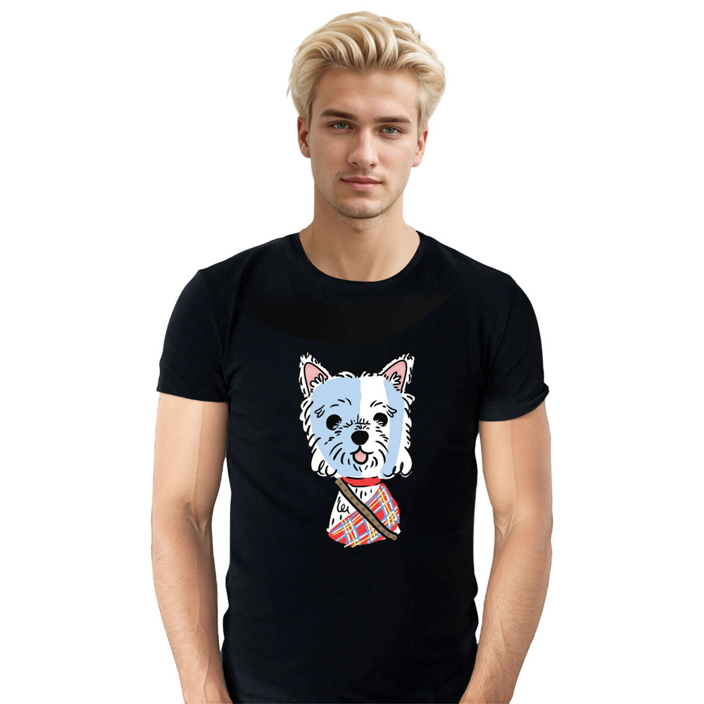 Braveheart Westie Cute Dog Pet Animals Lover Black T-shirt