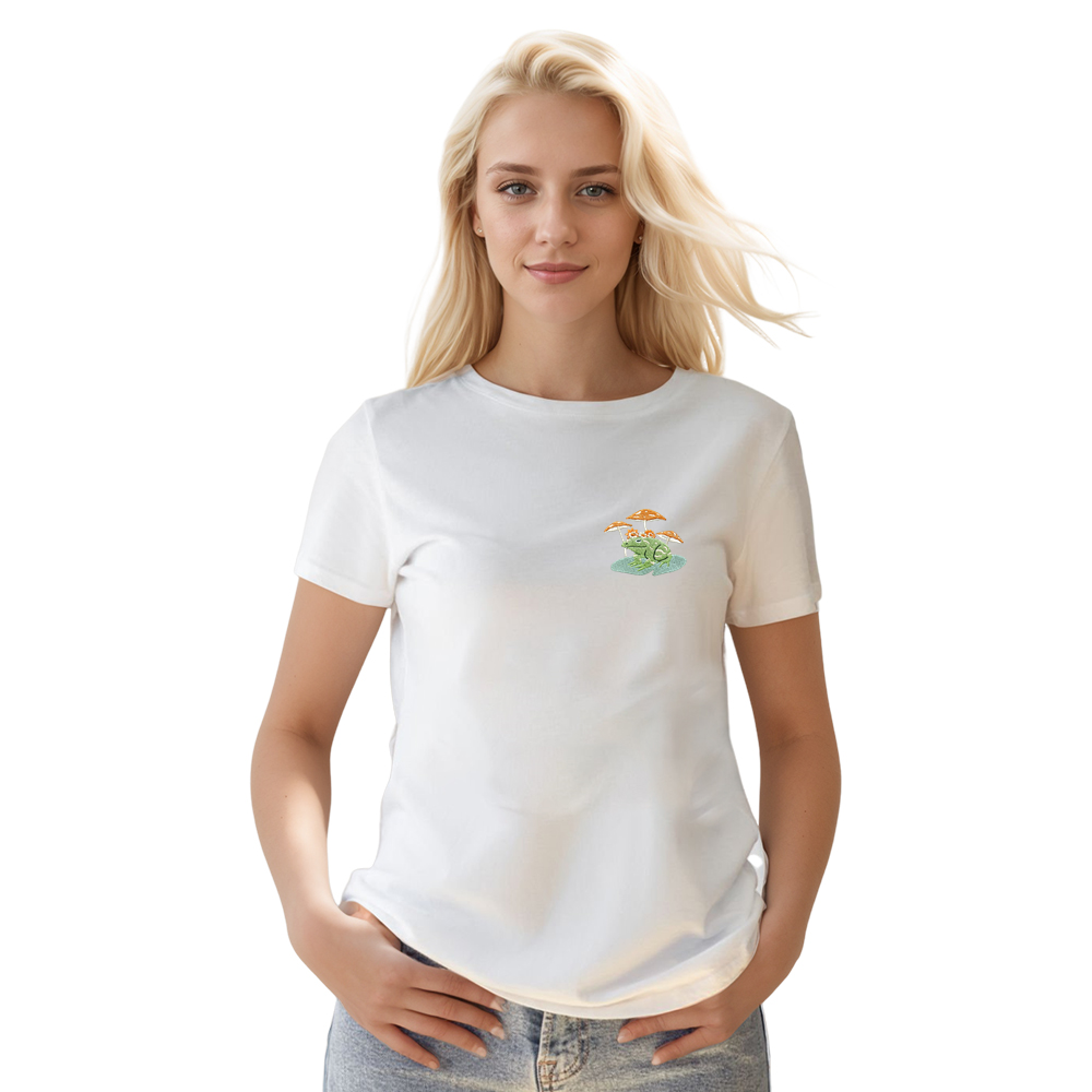 Adult Unisex Frog Mushroom Animals Lover White T-shirt Costume