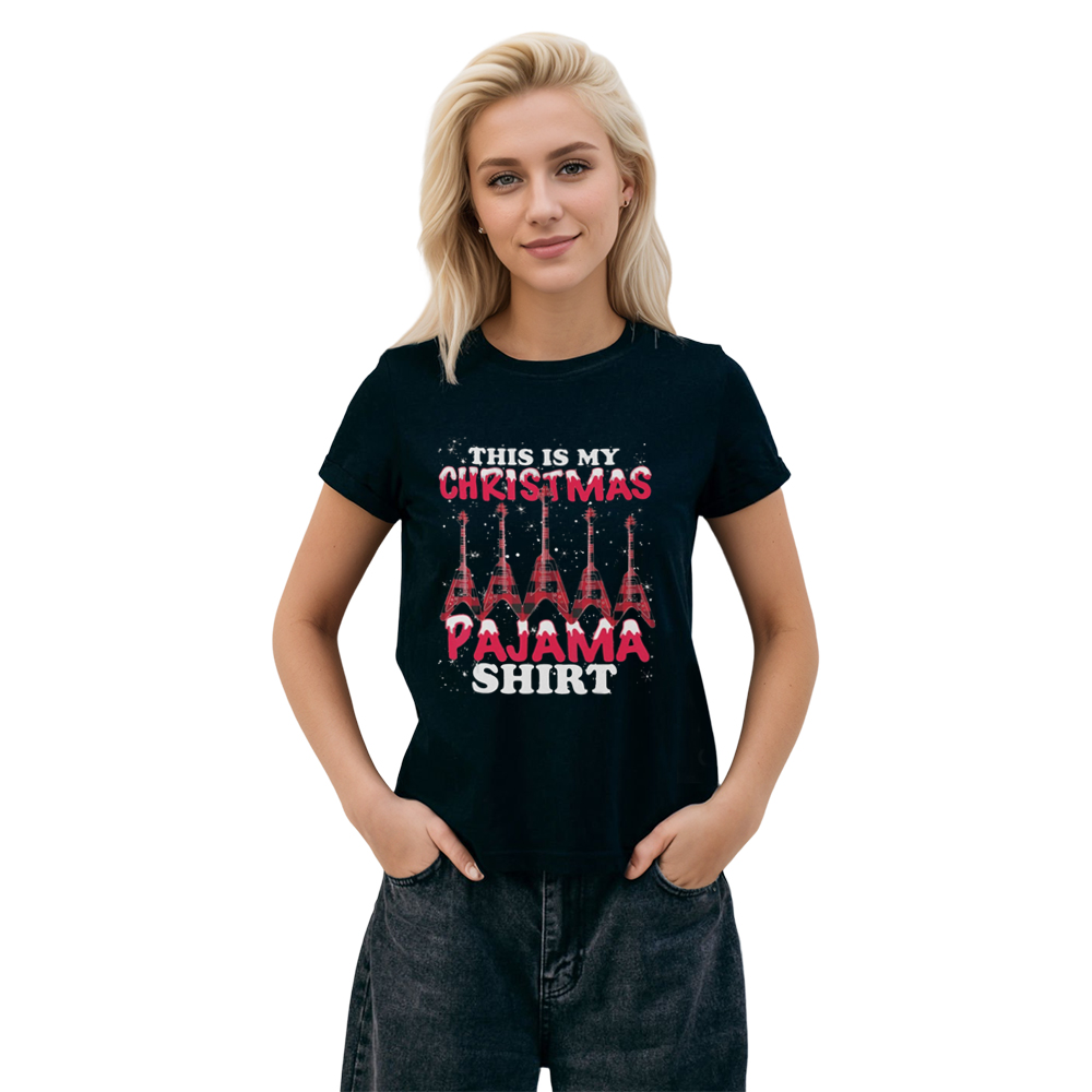 Adult Unisex Festival Christmas Xmas Black  Pajama T-shirt Costume