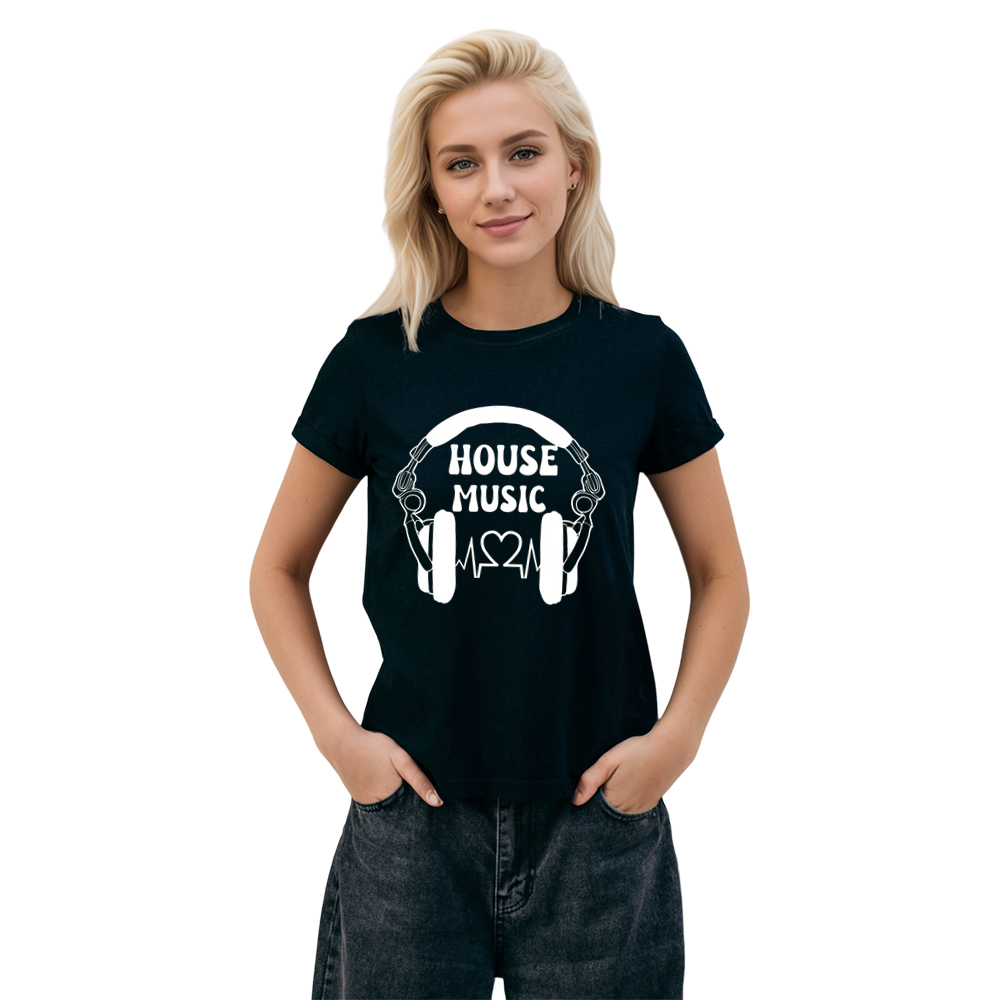 Adult Unisex DJ House Music Festival Black Lover T-shirt Costume