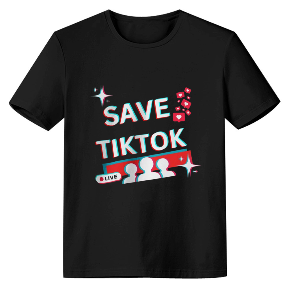Save TikTok Ban Tee TikTok Refugee Black T-shirt