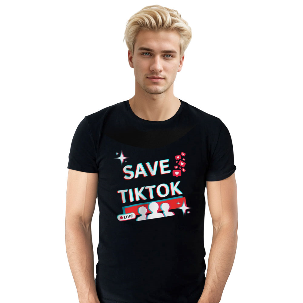 Save TikTok Ban Tee TikTok Refugee Black T-shirt