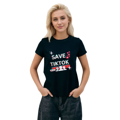Save TikTok Ban Tee TikTok Refugee Black T-shirt