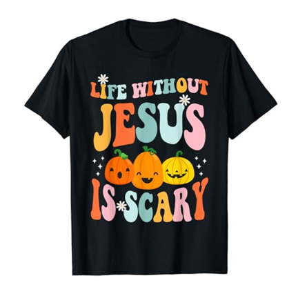 Adult Unisex Pumpkin Halloween Black Short Sleeve T-shirt Outfits Top Costume