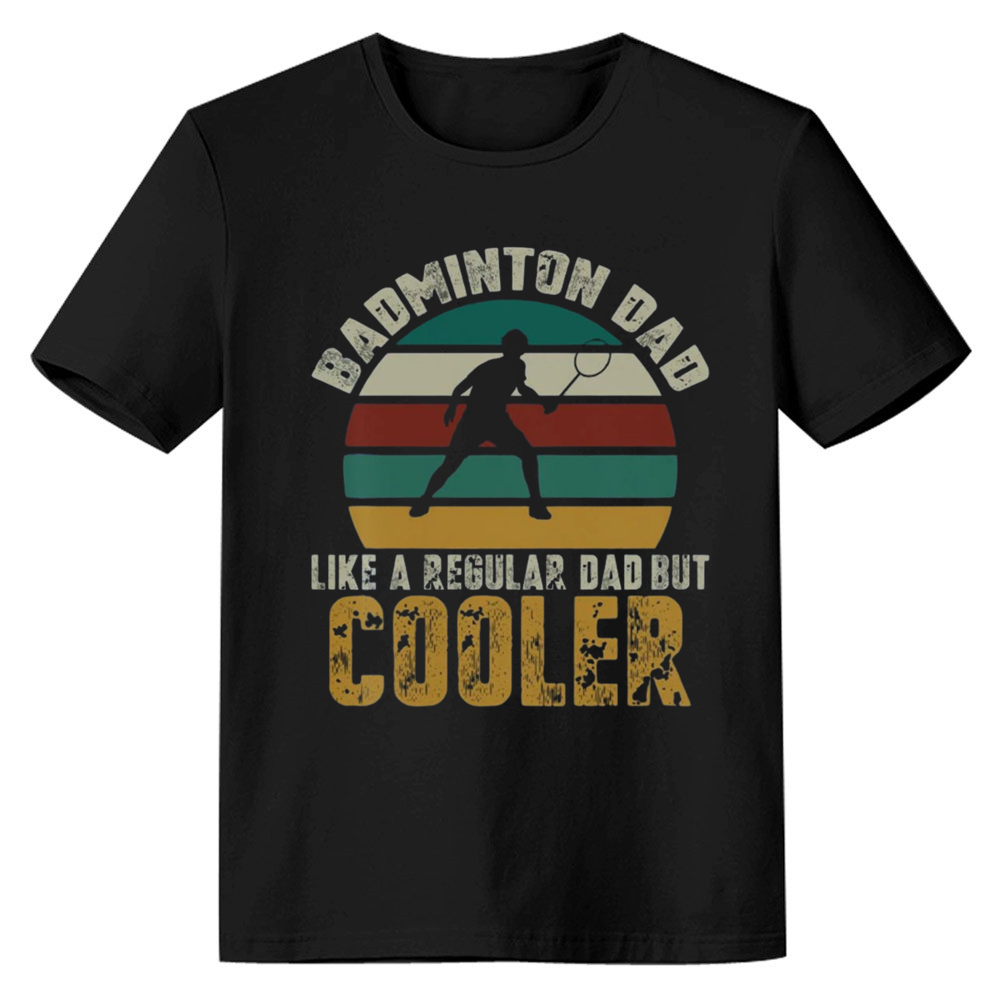 Adult Unisex Badminton Player Black Sport T-shirt Costume