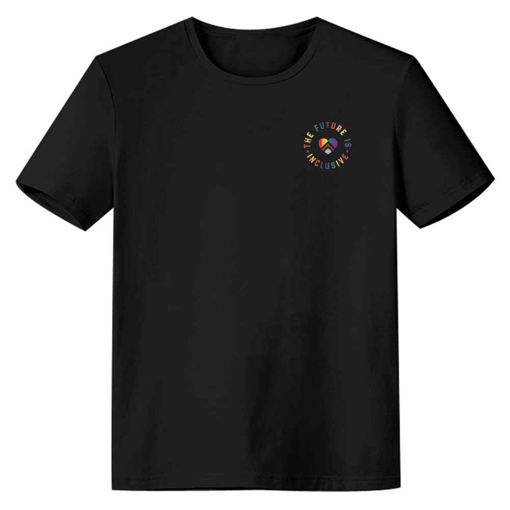 Adult Unisex The Future Is Inclusive Pride Month Black T-shirt Costume