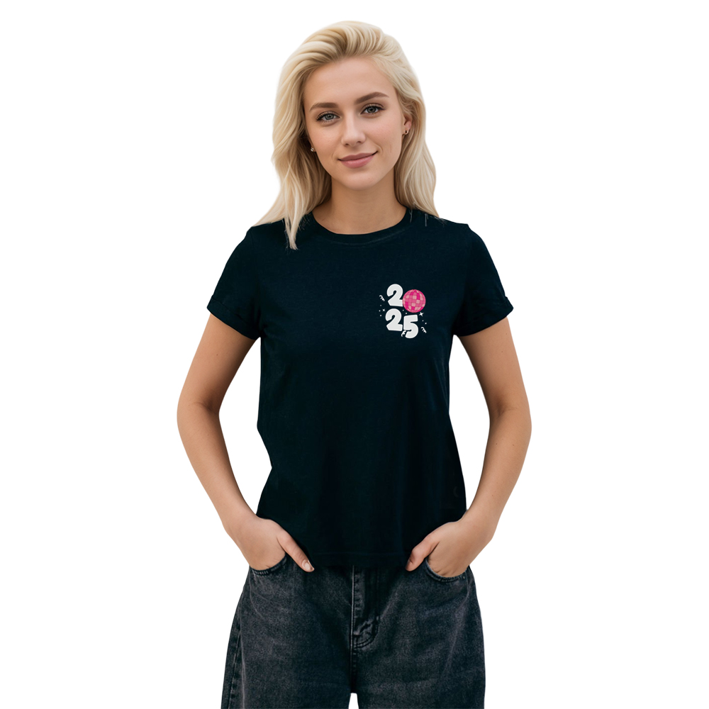 Adult Unisex 2025 New Year Party Black Festival T-shirt