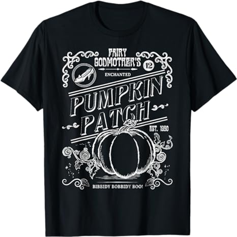 Adult Unisex Pumpkin Halloween Black T-shirt Costume
