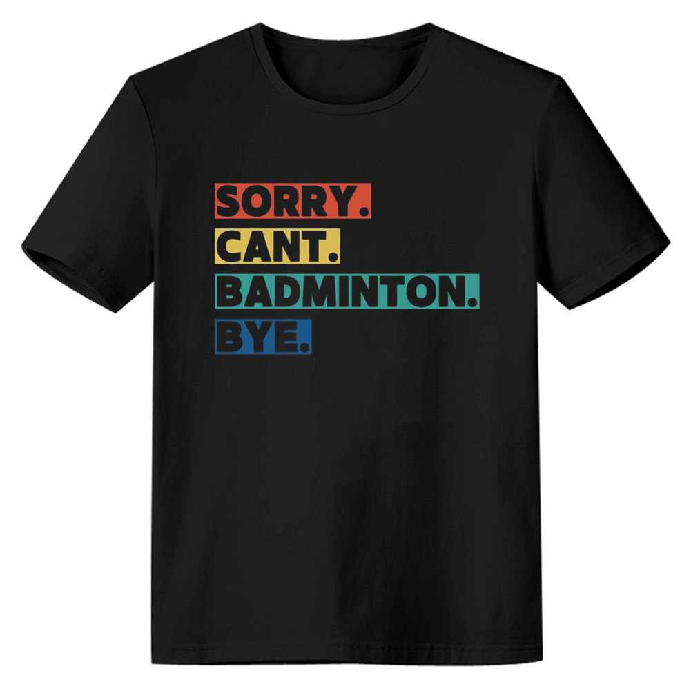 Adult Unisex Badminton Team Black Sport T-shirt Costume