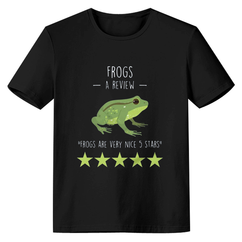 Adult Unisex Frog Review Animals Lover Black T-shirt Costume
