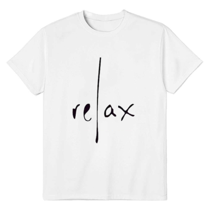Adult Women Relax Letter White T-shirt Costume