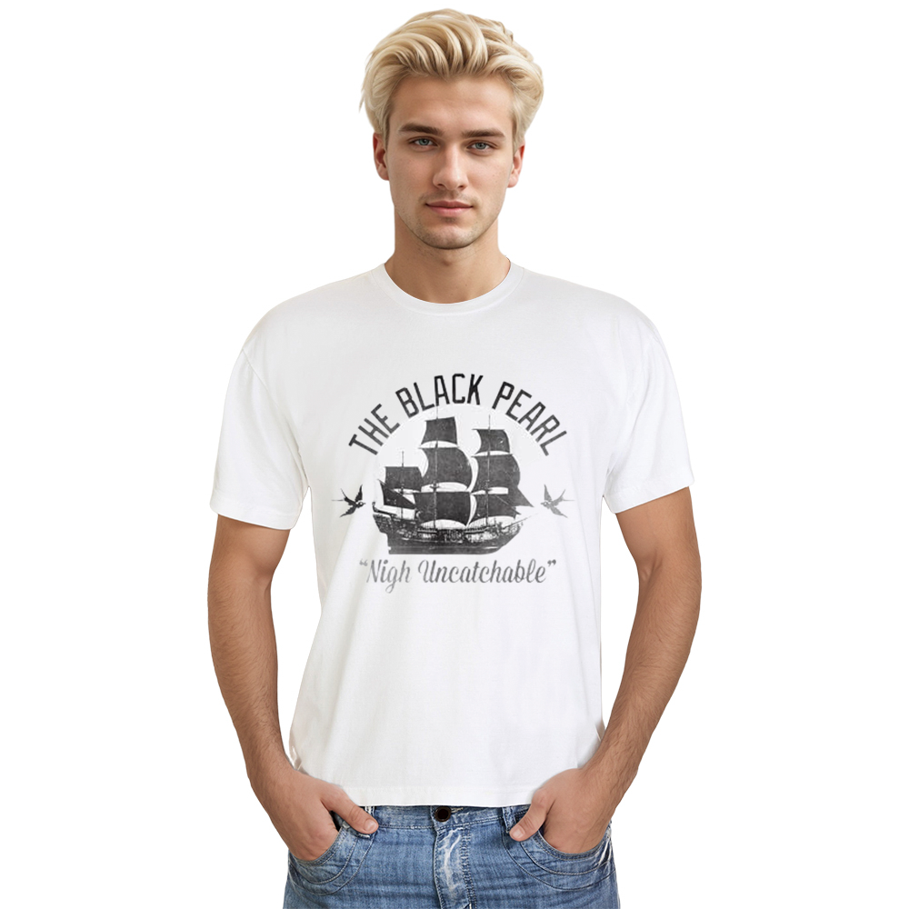 Adult Unisex Pirate Ship White T-shirt Costume
