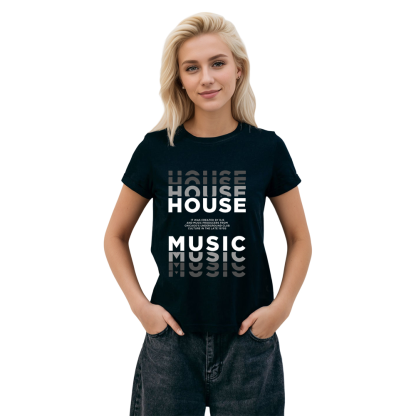 Adult Unisex Deep House Music Festival Black T-shirt Costume