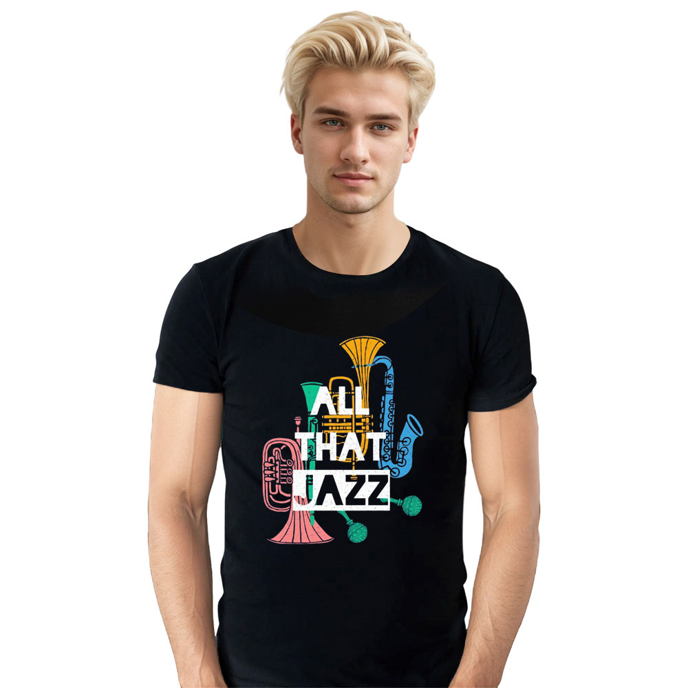 Adult Unisex Musical Instruments Music Lover Black T-shirt