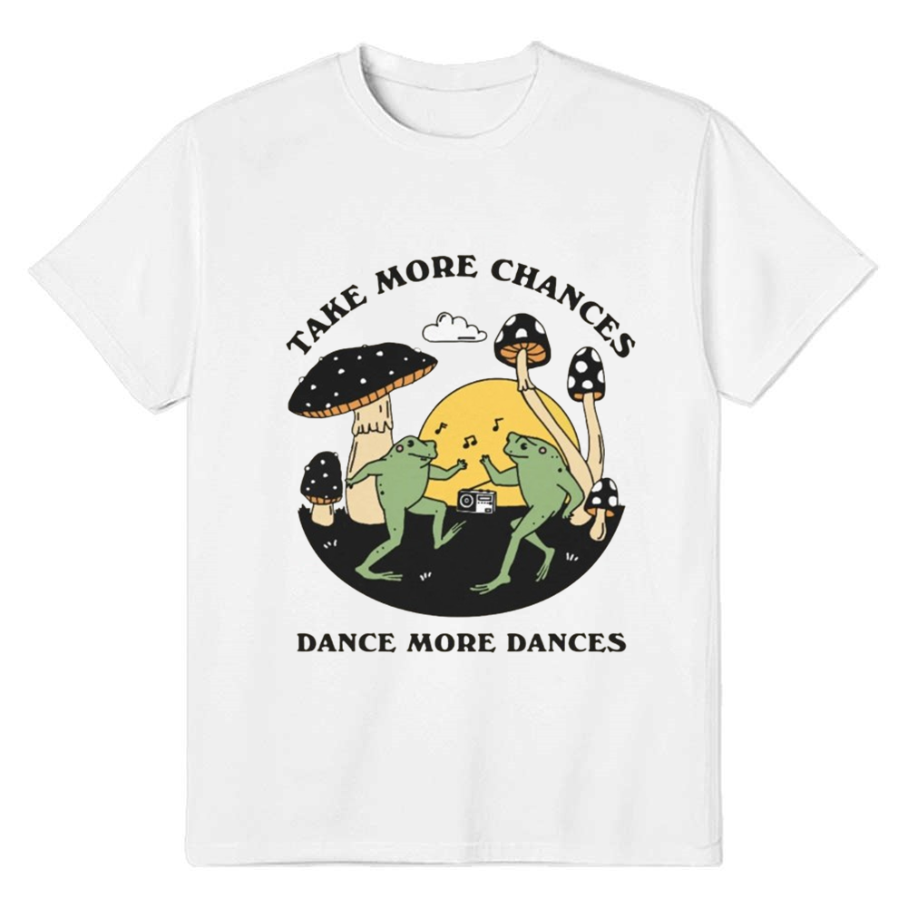 Adult Unisex Dancing Frogs Animals Lover White T-shirt Costume