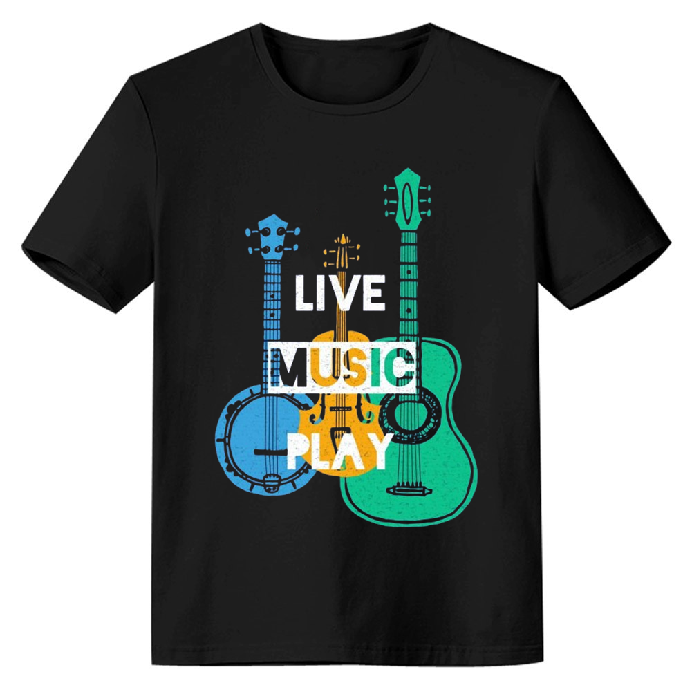 Adult Unisex Musician Guitarist Rock Guitar Music Lover Black T-shirt