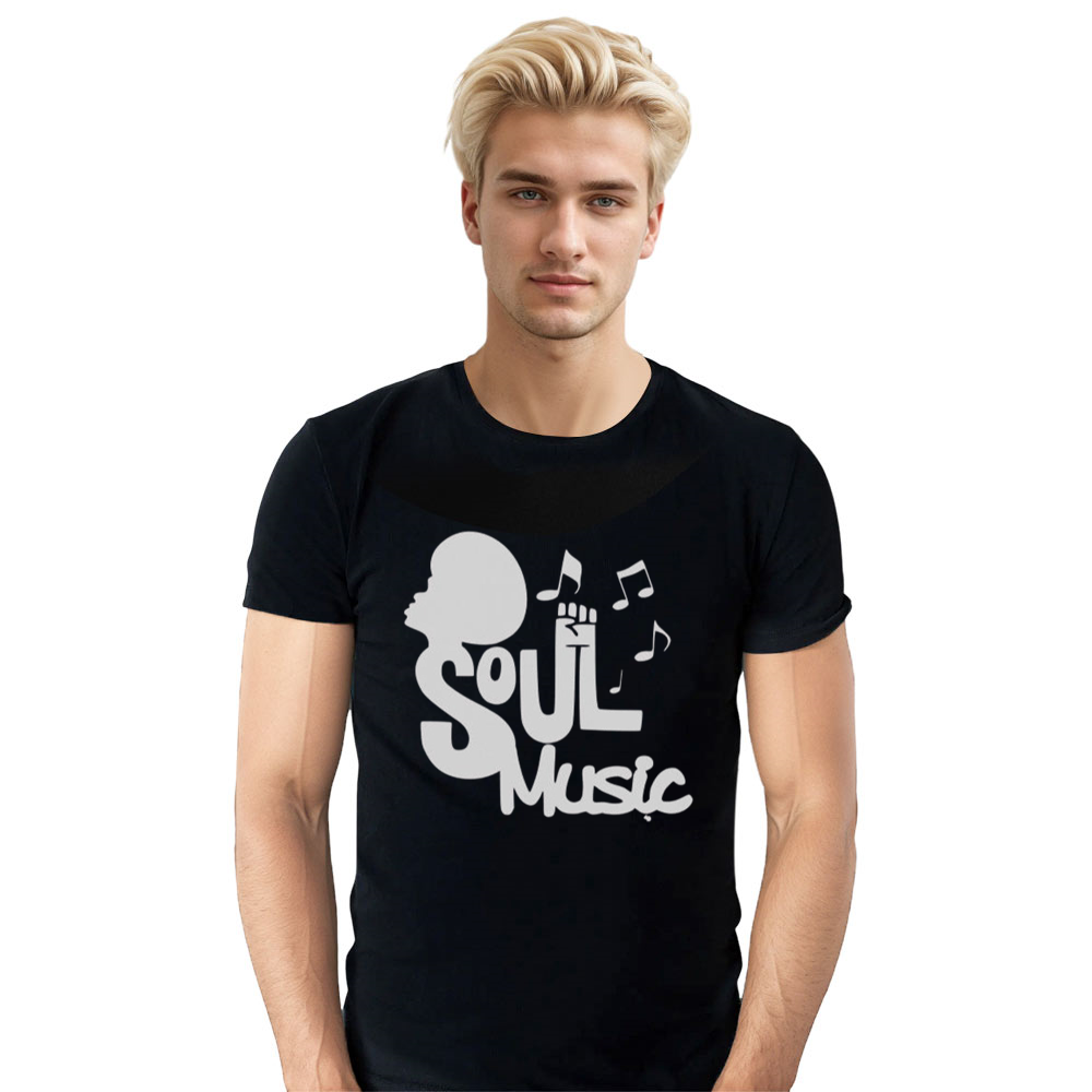 Adult Unisex Music Festival Soul Black T-shirt Costume