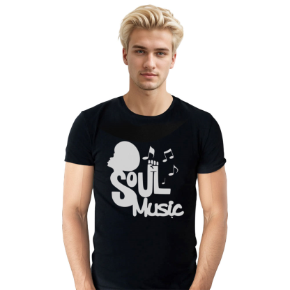 Adult Unisex Music Festival Soul Black T-shirt Costume