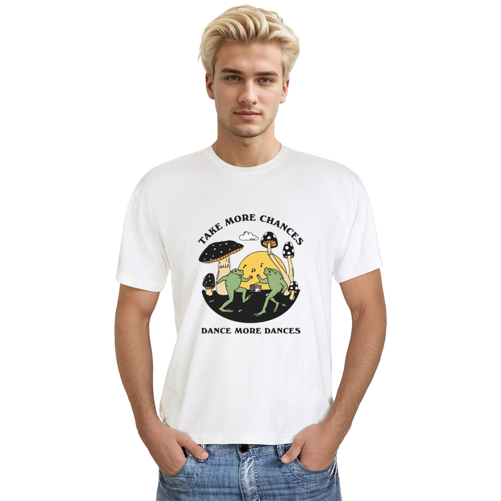 Adult Unisex Dancing Frogs Animals Lover White T-shirt Costume