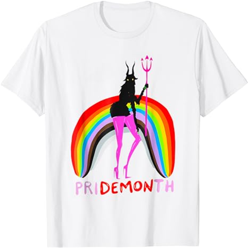 Adult Pride Month Demon White T-shirt Costume